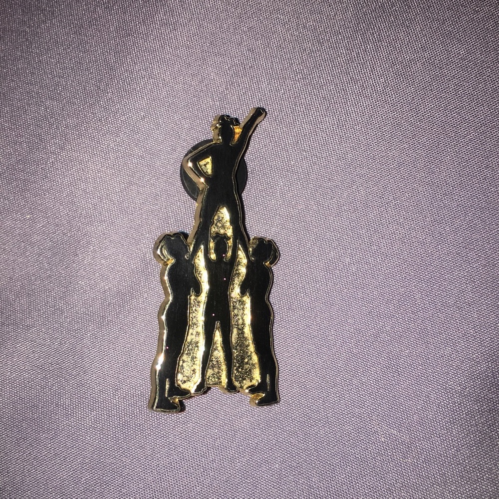 Varsity cheerleading trading pin